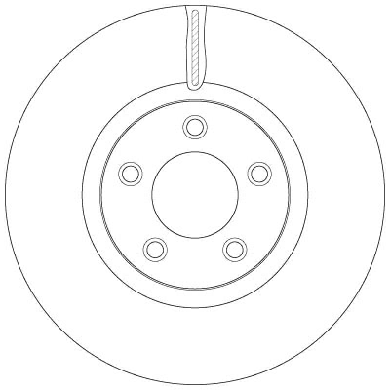 Jeu de 2 disques de frein avant TRW DF6490S - Visuel 1