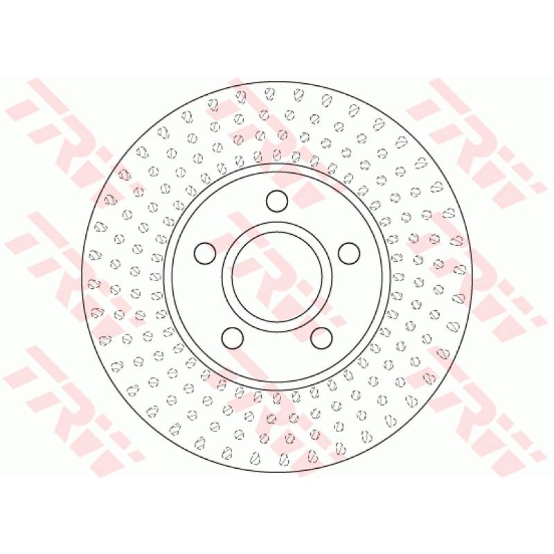 Jeu de 2 disques de frein avant TRW DF6536 - Visuel 1