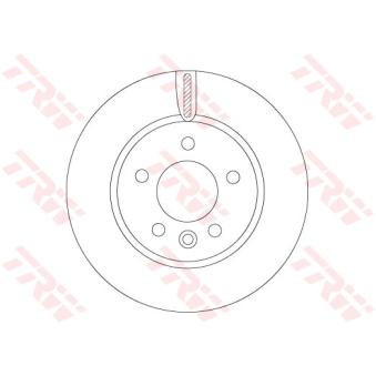 Jeu de 2 disques de frein avant TRW DF6589S pour VOLKSWAGEN CRAFTER 2.0 TDI - 177cv