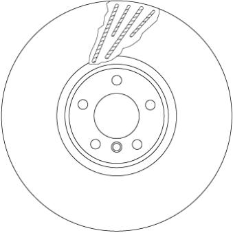 Disque de frein avant gauche TRW DF6618S pour BMW X6 M 50 d - 381cv