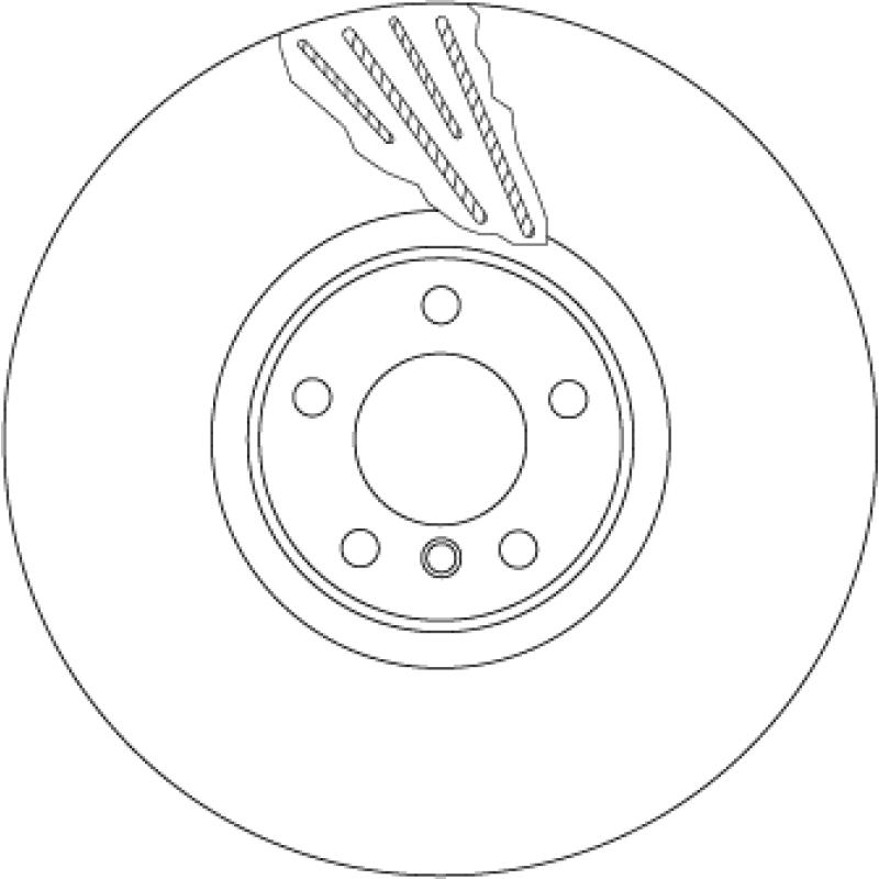 Disque de frein avant droit TRW DF6619S - Visuel 1