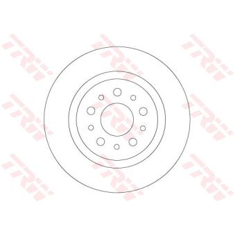 Jeu de 2 disques de frein arrière TRW [DF6714]