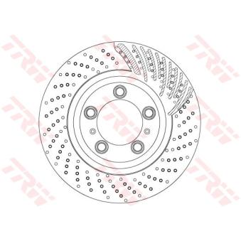 Disque de frein avant droit TRW DF6721S pour PORSCHE 911 3.8 Carrera 4S / 4 GTS - 430cv