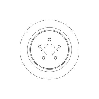 Jeu de 2 disques de frein arrière TRW DF6746 pour LEXUS RX 300 - 238cv