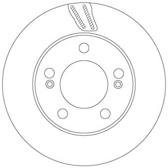 Jeu de 2 disques de frein avant TRW DF6878S pour SSANGYONG KYRON 2.0 Xdi - 136cv