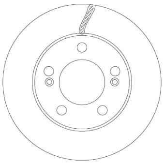 Jeu de 2 disques de frein avant TRW DF6888 pour SSANGYONG KYRON 2.0 Xdi - 136cv