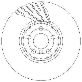 Disque de frein avant droit TRW DF6891S pour BMW Série 3 330 e Plug-in-Hybrid xDrive - 292cv