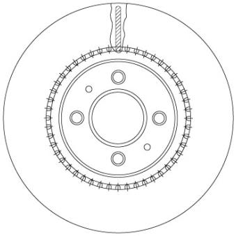 Jeu de 2 disques de frein avant TRW OEM 517121W050
