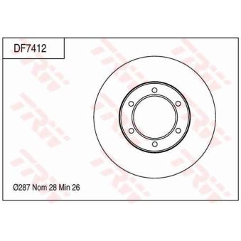 Jeu de 2 disques de frein avant TRW DF7412