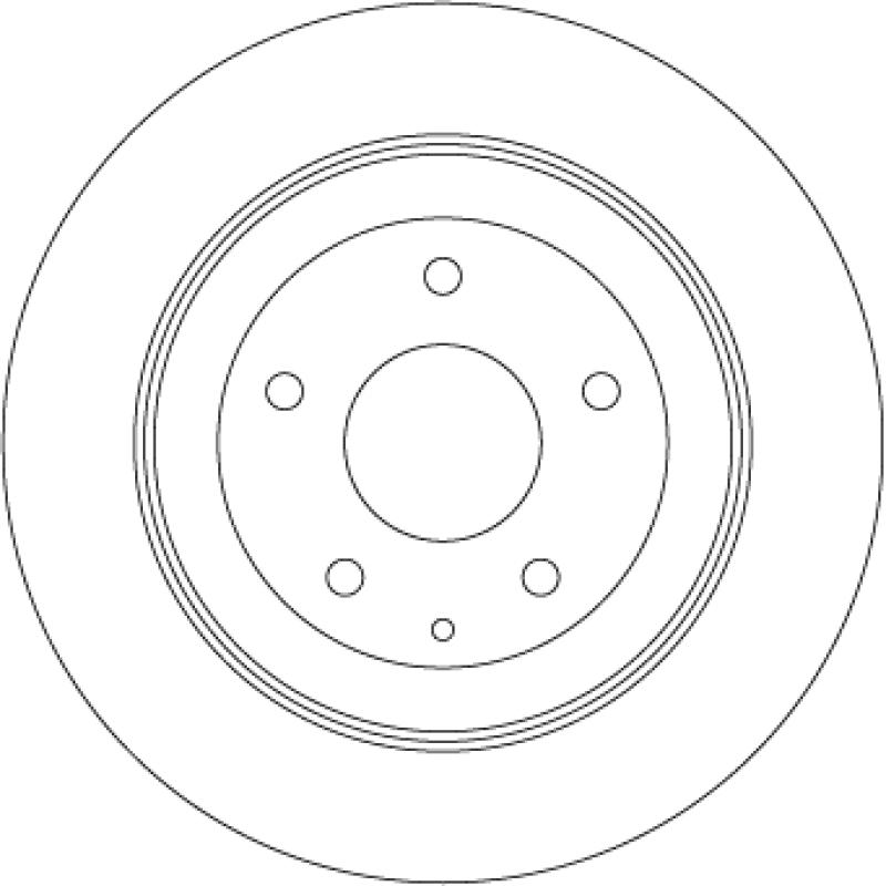 Jeu de 2 disques de frein arrière TRW DF8053 - Visuel 1