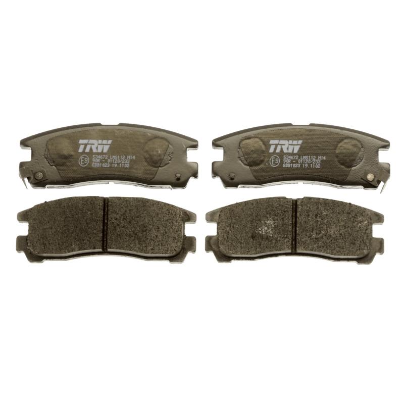 Jeu de 4 plaquettes de frein arrière TRW GDB1023 - Visuel 1