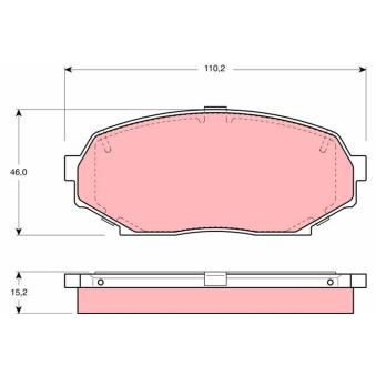 Jeu de 4 plaquettes de frein avant TRW [GDB1028]