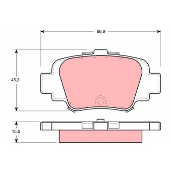 Jeu de 4 plaquettes de frein arrière TRW [GDB1060]