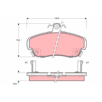 Jeu de 4 plaquettes de frein avant TRW OEM SFP100190EVA