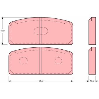 Jeu de 4 plaquettes de frein arrière TRW [GDB109]