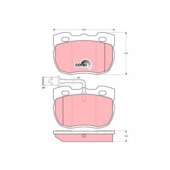 Jeu de 4 plaquettes de frein avant TRW OEM RTC6781