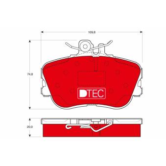 Jeu de 4 plaquettes de frein avant TRW OEM A0024202120