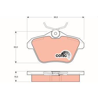 Jeu de 4 plaquettes de frein arrière TRW OEM 99457750