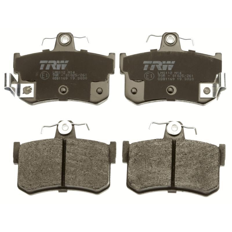 Jeu de 4 plaquettes de frein arrière TRW GDB1169 - Visuel 1