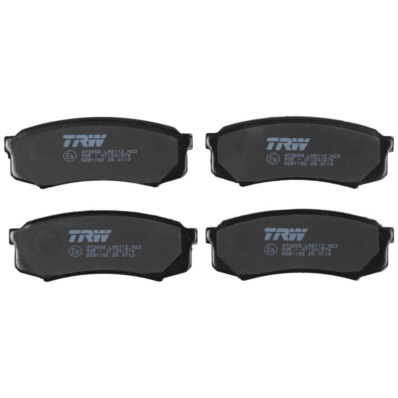 Jeu de 4 plaquettes de frein arrière TRW GDB1182 - Visuel 1