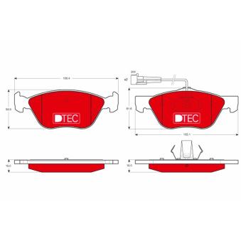 Jeu de 4 plaquettes de frein avant TRW OEM 9951030