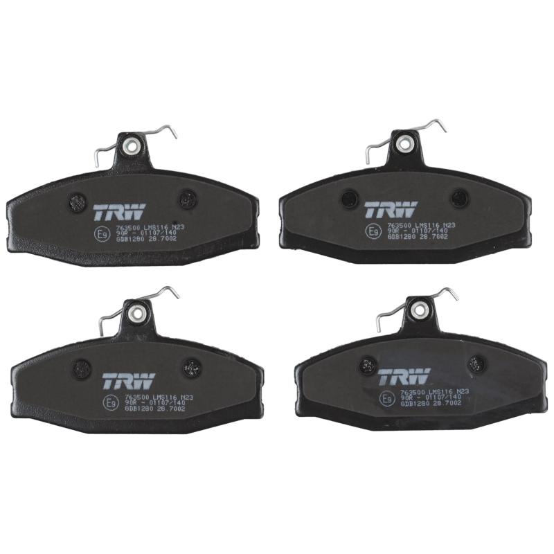 Jeu de 4 plaquettes de frein avant TRW GDB1280 - Visuel 1