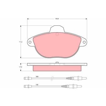 Jeu de 4 plaquettes de frein avant TRW OEM 425158