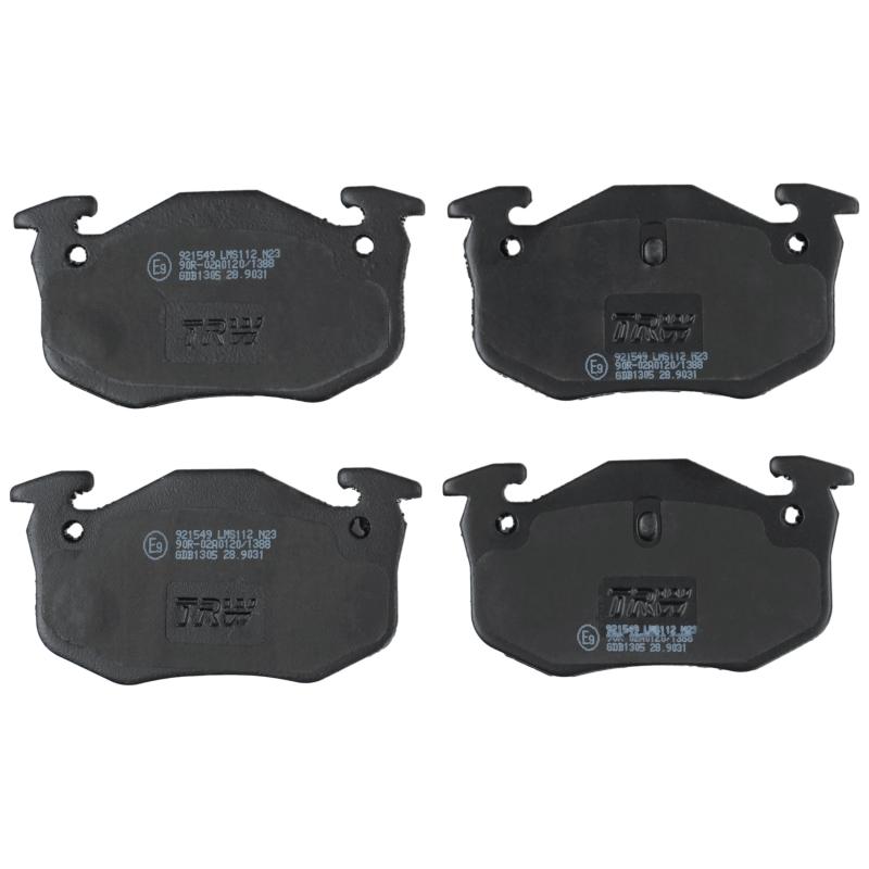 Jeu de 4 plaquettes de frein arrière TRW GDB1305 - Visuel 1