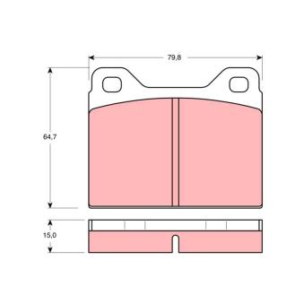 Jeu de 4 plaquettes de frein avant TRW OEM 2726784
