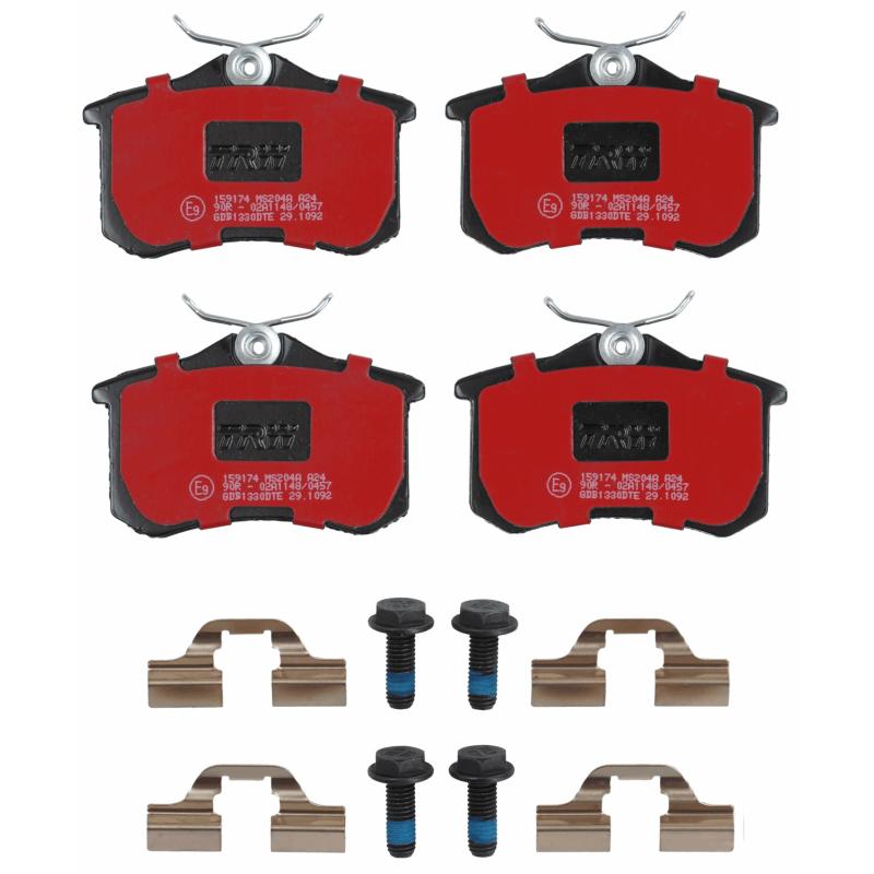 Jeu de 4 plaquettes de frein arrière TRW GDB1330DTE - Visuel 1