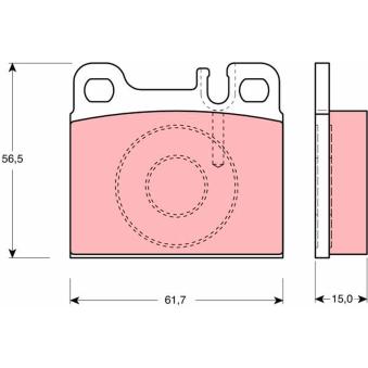 Jeu de 4 plaquettes de frein arrière TRW OEM 0014210412