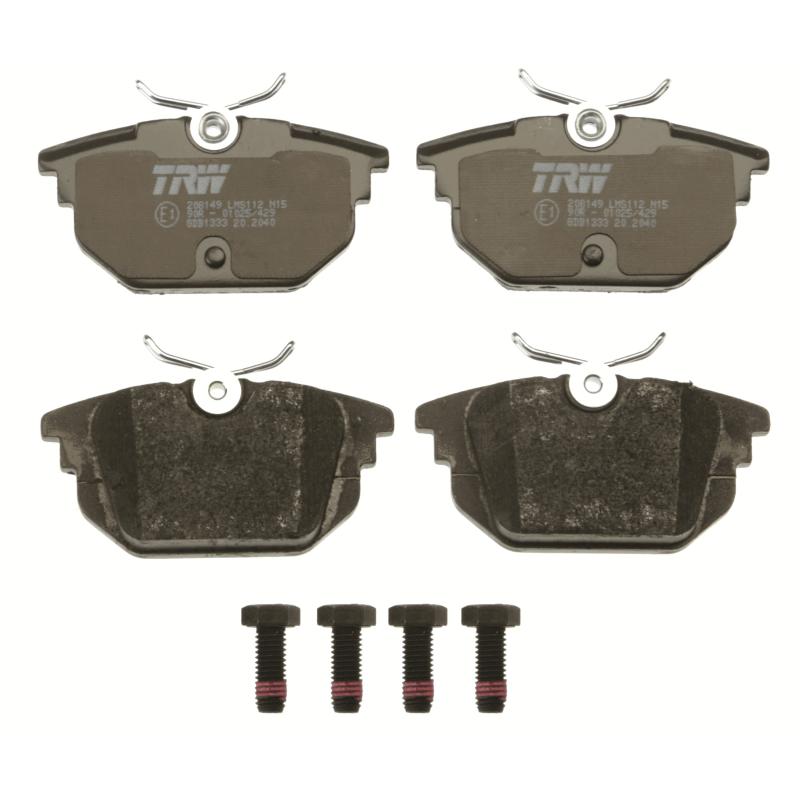 Jeu de 4 plaquettes de frein arrière TRW GDB1333 - Visuel 1