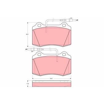 Jeu de 4 plaquettes de frein avant TRW [GDB1359]