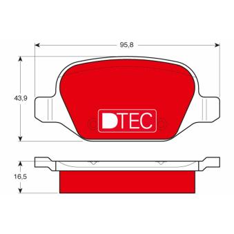 Jeu de 4 plaquettes de frein arrière TRW OEM 77362276
