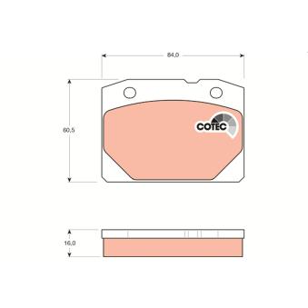 Jeu de 4 plaquettes de frein avant TRW OEM 21213501090