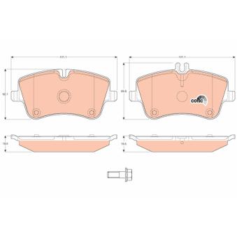 Jeu de 4 plaquettes de frein avant TRW OEM 0034204520