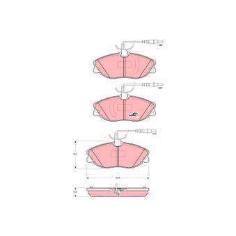 Jeu de 4 plaquettes de frein avant TRW OEM E172058