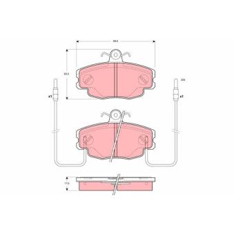 Jeu de 4 plaquettes de frein avant TRW OEM 7701203777