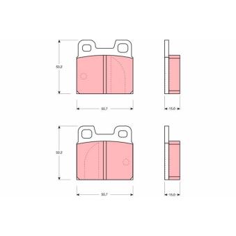 Jeu de 4 plaquettes de frein arrière TRW OEM 11633260030030