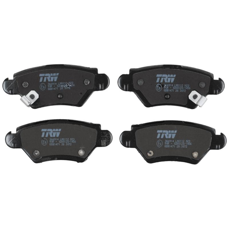 Jeu de 4 plaquettes de frein arrière TRW GDB1471 - Visuel 2