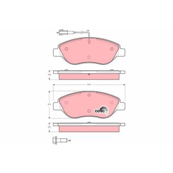 Jeu de 4 plaquettes de frein avant TRW OEM 77362196