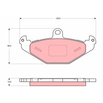 Jeu de 4 plaquettes de frein arrière TRW OEM 4801293