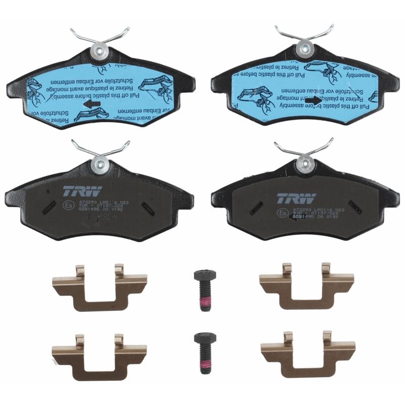 Jeu de 4 plaquettes de frein avant TRW GDB1495 - Visuel 1