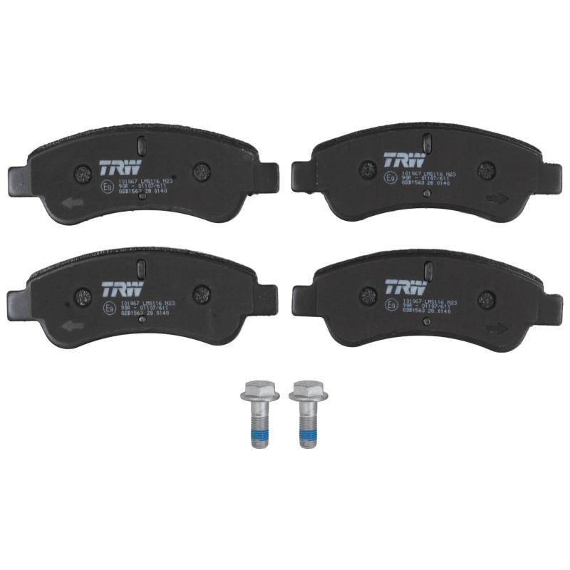 Jeu de 4 plaquettes de frein avant TRW GDB1563 - Visuel 1