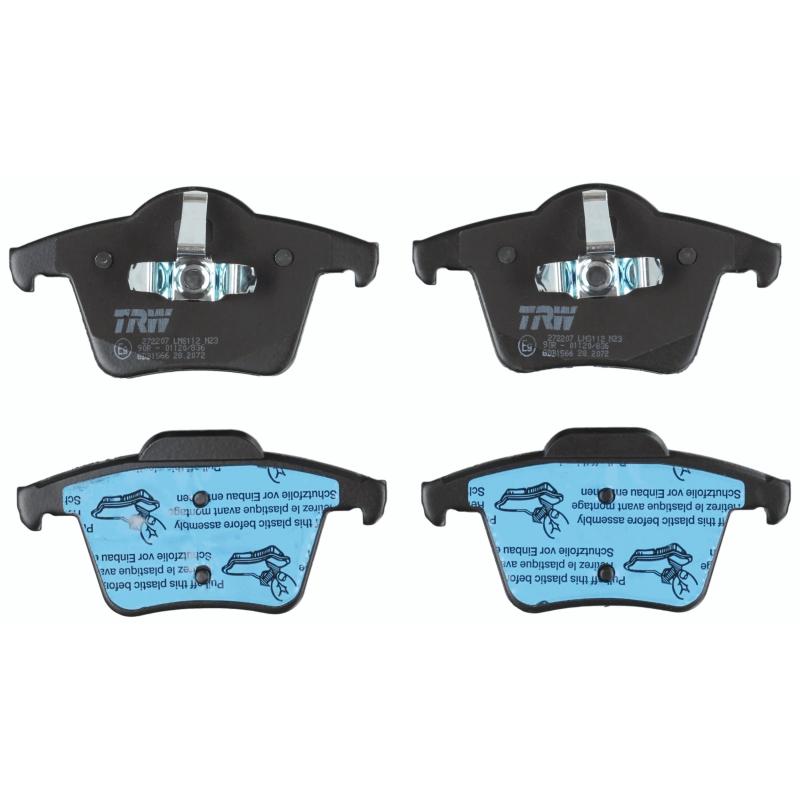 Jeu de 4 plaquettes de frein arrière TRW GDB1566 - Visuel 1