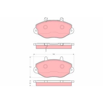 Jeu de 4 plaquettes de frein avant TRW OEM 1301592
