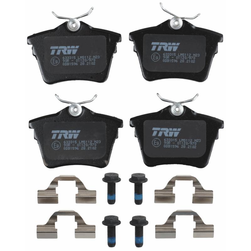 Jeu de 4 plaquettes de frein arrière TRW GDB1596 - Visuel 1