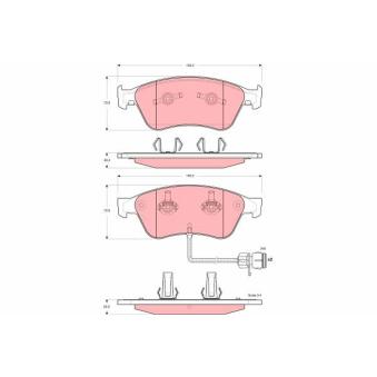 Jeu de 4 plaquettes de frein avant TRW OEM 4D0698151AB