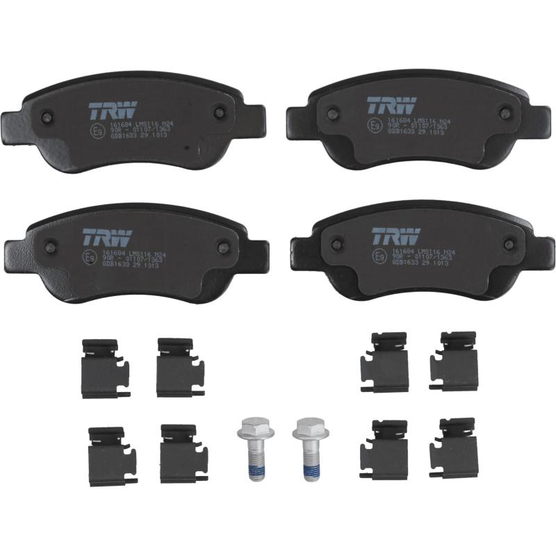 Jeu de 4 plaquettes de frein avant TRW GDB1633 - Visuel 1