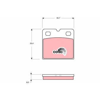 Kit de plaquettes de frein, disque de frein de stationnement TRW OEM 4S0698451J